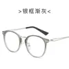 Nuevas Gafas de Metal Redondas de Moda Artísticas Retro para Temperamento Miopía Montura Completa Estudiante Lentes Planos
