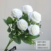 Ramo de simulación margarita pequeña danza flor falsa decoración pequeño ramo flor de plástico canaleta de flores para bodas arreglo floral flor de seda prímula