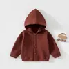 Chamarra con Capucha Estilo Coreano para Bebés y Niños Pequeños, Cárdigan Versátil para Primavera y Otoño, Ropa Exterior Casual Elegante para Niños y Niñas
