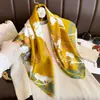 Bufanda de seda a rayas de primavera y verano, nueva moda, bufanda de satén de seda artificial, bufanda cuadrada de seda morera de 70 cm, chal protector solar, venta al por mayor