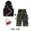 Conjunto de Pantalones Camuflados Modernos para Street Dance Infantil Hip-Hop Niños y Niñas Atuendo de Baile de Verano Ropa de Hip-Hop para Actuación Infantil