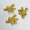Bricolaje Cobre Fundido Maceta Flor Latón Cobre Embrión Antiguo Horquilla Paso Colgante Colgante Pequeño Aretes Aretes Cobre Puro