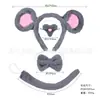 Diadema Creativa de Cabeza de Ratón de Peluche Orejas de Ratón del Zodiaco de Dibujos Animados Diseño de Tocado Animal de Halloween