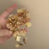 Brincos de Franja Flor de Diamante Agulha de Prata Europeus e Americanos Transfronteiriços Exagerados Nicho Simples de Alta Qualidade Brincos Atacado Mulheres