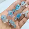 Accesorios de Joyería de Resina con Temática Oceánica, Lentejuelas Transparentes, Dijes para Zapatos DIY de Ballena y Tortuga, Materiales para Accesorios de Cabello Hechos a Mano, Pequeños