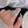 Anel de Prata Esterlina 925 Simples Doce Cool Indústria Pesada Flor Outono e Inverno Novo Estilo Feminino Ins Sentido Avançado Anel de Articulação Aberta