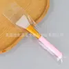 Herramienta de maquillaje para belleza, pincel con forma de abanico para ácido de frutas, plato raspador de doble cabeza de silicona, aplicador de varilla para mezclar con cabeza suave, pincel para mascarilla