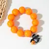 Pulsera de Semillas Quirky Calavera Halloween Transfronteriza, Pulsera Murciélago Goteo de Aceite Ojo del Diablo Al por Mayor