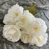 Buquê de flor de seda peônia de 7 cabeças nórdico para decoração de casa, buquê pequeno, buquê de mão, decoração de casamento, flores artificiais