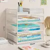 Estante de Armazenamento Multicamadas para Mesa de Escritório Estação de Trabalho Artefato de Armazenamento de Arquivos Estrutura de Organização de Dados para Desktop Estante de Livros Estrutura em Camadas para Arquivos