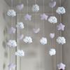 Meng Yun Campanilla Hogar Nube Linda Cortina de Puerta Decorativa Colgante sin Perforaciones Entrada de Vestidor Hogar Cortina Divisoria