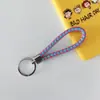 Chaveiro de corda de couro trançado com detalhes chaveiro de casal chaveiro de carro pequeno presente chaveiro colorido atacado