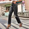 Verano 2024 Exportación Transfronteriza Amazon Nuevo Denim Elegante Pantalones Rotos Wish Popular Pantalones Casuales de Mujer