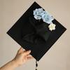 Chapéu de bacharel Hairpin Flower Material artesanal Bolsa DIY Silk Flower Acessórios de cabelo para estudantes universitários Chapéu de mestre Cerimônia de formatura de adultos Acessórios fotográficos