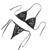 Precio especial liquidación de fabricantes traje de ropa interior Joker de tres piezas sexy malla transparente sujetador encaje sexy Ding