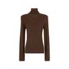 Youji Cz Zhang Punto de Lana Otoño para Mujer Cuello Alto Multicolor Básico Suéter de Alta Elasticidad Capa Base B35478
