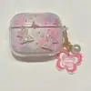Adecuado para Cubierta de Auriculares Oppo Enco Clip Dibujos Animados Flor DIY Carcasa Transparente Pulsera Bluetooth Free4/Air4I