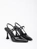 7199-6 Zapatos de Tacón de Punta Única Explosiones Verano Nuevo de Mujer Puntiagudos Rojos Tacones Altos Trasero Abierto Tacón Grueso Tacón Alto Moda Versátil