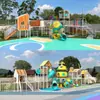 Equipamento de Playground Externo para Jardim de Infância Combinação de Escorregador Planejamento Design Parque Grande Tema Parque Infantil Não Padrão Fixo