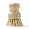 En Stock Cepillo de Limpieza para Cocina Bambú Sisal Palma Cepillo para Lavar Platos y Ollas Mango Corto Cepillo para Platos Cepillo Desengrasante Estropajo para Ollas