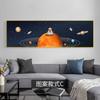 Pintura decorativa de astronauta para dormitorio nórdico moderno, pintura colgante para habitación infantil, pintura para mesita de noche de niño, pintura mural creativa de luna para sala de estar