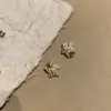 Aretes Dorados de Cinco Puntas, Simples y Compactos, Exquisitos Aretes de Nuevo Estilo para Mujer, Aretes y Clips para Orejas Elegantes y a la Moda