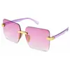 Óculos de Sol Gradiente High-End Estilosos Tendência Moldura Quadrada Niche Óculos de Sol Simples Look Emagrecedor Masculino 131 Bb02 5