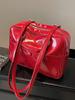 Mochila vintage roja de alta calidad, muy vendida, estilo coreano, de gran capacidad, para mujer.