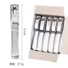 Cortador de unhas adulto de aço inoxidável cortador plano boca plana ferramenta de unha doméstico portátil pequeno novo cortador de unhas brilhante