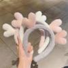 Internet Celebridade Plush Antler Face Wash Hair Band Mulheres Apply Máscara Wash Maquiagem Headband Mulheres Bonito All-match Going-out Headwear