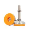 Copa de pie industrial de alta resistencia m20 anclaje antivibración fijo soporte ajustable de goma pie antideslizante naranja m16 * 150