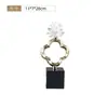 Gran Venta Precio Especial Simple Moderno Accesible Lujo Decoraciones Decorativas de Cristal Habitación Modelo Sala de Estar Mueble de TV Artesanías de Metal