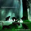 2026 Nuevo Halloween de Amazon para Exteriores Gato Negro Silueta de Terror Ojo que Brilla en la Oscuridad Letrero Decorativo