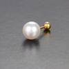 Aguja de plata S925 bola de hilo para dormir sin pinchar aguja fina perla coreana cuenta arete para cartílago de la oreja arete pequeño joyería al por mayor