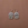 Novos Brincos de Tendência Nacional Estilo Chinês Estilo Antigo para Mulheres, Brincos Longos com Franja de Prata Xizang Estilo Palácio Retro, Joias para Orelha Estilo Étnico