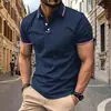 Camisa polo de manga corta de verano para hombre, europea y americana, de nueva temporada, top deportivo casual de moda