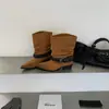 Botas de caballero retro estilo británico con hebilla plisada GUGUWU modelo nuevo 2026 con tacón grueso y diseño versátil de pierna de pantalón apilada
