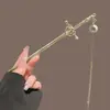 Nova Presilha de Cabelo Espada de Liga Estilo Chinês Estilo Antigo Presilha Elegante Dinastia Han Presilha de Cabelo Espada Longa Simples Moderna