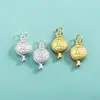Acessório de prata pura S990, pingente redondo oco leve com o caractere "Fu", amuleto de saúde e felicidade, pingente DIY para pulseira ou pulseira de pulso