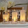 Nuevas lágrimas transparentes personalizadas con base, vela electrónica LED de simulación estilo Ins, decoración creativa para cumpleaños, luz nocturna