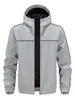 Jaqueta masculina, nova coleção primavera/outono 2026, jaqueta casual à prova de vento com gola alta, casaco masculino slim fit
