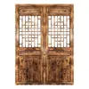 Puertas y ventanas de estilo antiguo chino de talla de madera de Dongyang, puertas y ventanas de celosía de madera maciza, puertas de madera de templo, celosías de ventana de flores, mamparas, puertas de madera tallada