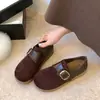 Nuevos Zapatos Casuales Retro Birkenstock de Suela Gruesa para Mujer Otoño 2026, Mocasines Slip-On de Cuero Gamuza