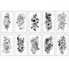 Pegatina de Tatuaje Temporal de Flor de Color Transfronteriza para Brazo Sentido Avanzado Hombres y Mujeres Flor de Simulación León Tigre Tatuaje Temporal de Medio Brazo
