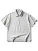 Camiseta tipo polo de manga corta Patchwork Retro Simple Estilo Japonés Nanxia Verano Versátil Casual Top de Camiseta Tendencia
