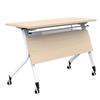 Mesa de Conferencia Plegable con Superficie abatible, Mesa de Capacitación Móvil, Mesas y Sillas para Instituciones Educativas, Mesa de Estudio para Clases de Tutoría, Mesa Larga