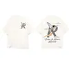 Camiseta Casual Solta de Manga Curta com Estampa de Letras e Ícone Representativo Transfronteiriço para Mulheres e Homens, Exportação