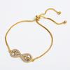 Pulseras Europeas y Americanas de Moda Transfronterizas Incrustadas de Diamantes para Mujer, Joyería de Acero Inoxidable, Accesorios Electrochapados, Venta al por Mayor de Fabricante, Estilo Dulce Popular de Circonita