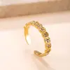 Suministro Transfronterizo de Joyería de Acero de Titanio, Anillos Abiertos Estilo Vintage Chapados en Oro de 18 Quilates, Anillos de Acero Inoxidable con Diamante Incrustado de Moneda de Cobre Fabricante