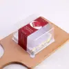 Caja de Empaque para Pastel Red Velvet Black Forest con Crema Salada, Transparente Cuadrada Anti-Niebla, Caja para Cortar Pastel con Bacterias Lácticas